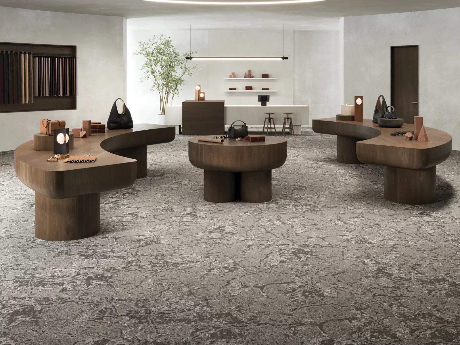 Mohawk Group Contour Drift carpet in a contemporary retail interior